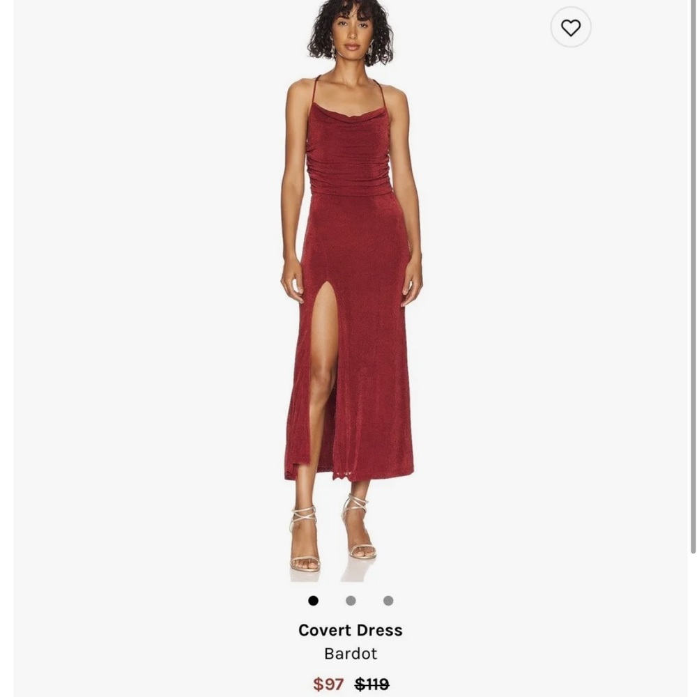 Bardot Covert Dress in Rust NWT